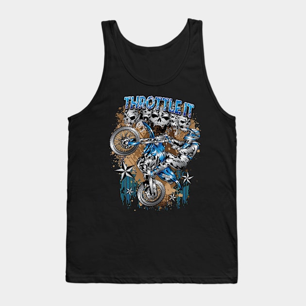 Skull Throttle It Dirtbiker Tank Top by OffRoadStyles